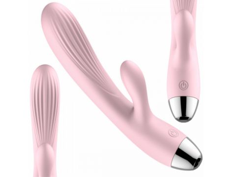 Silikonowy Wibrator B-Series Różowy USB 10 Funkcji z Podgrzewaniem